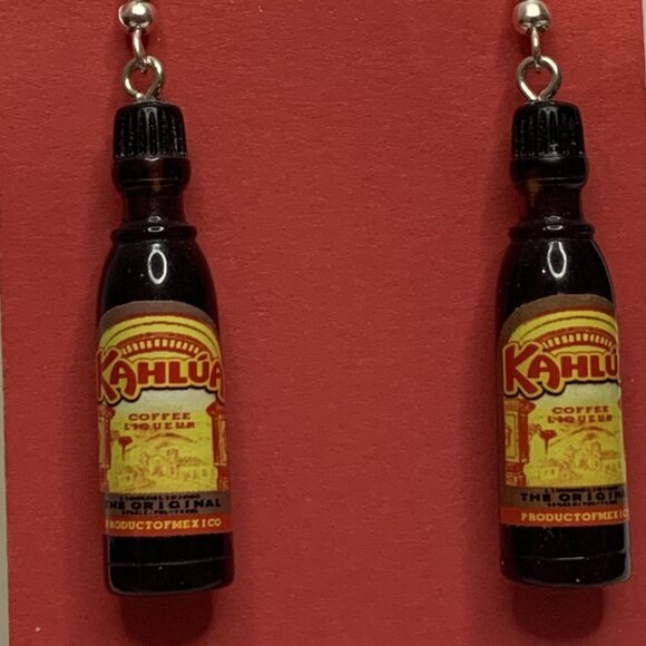Kahlua Earring, Alcohol Earring, Gift Idea, Novelty Earring, Liquor Earring - Picture 5 of 5